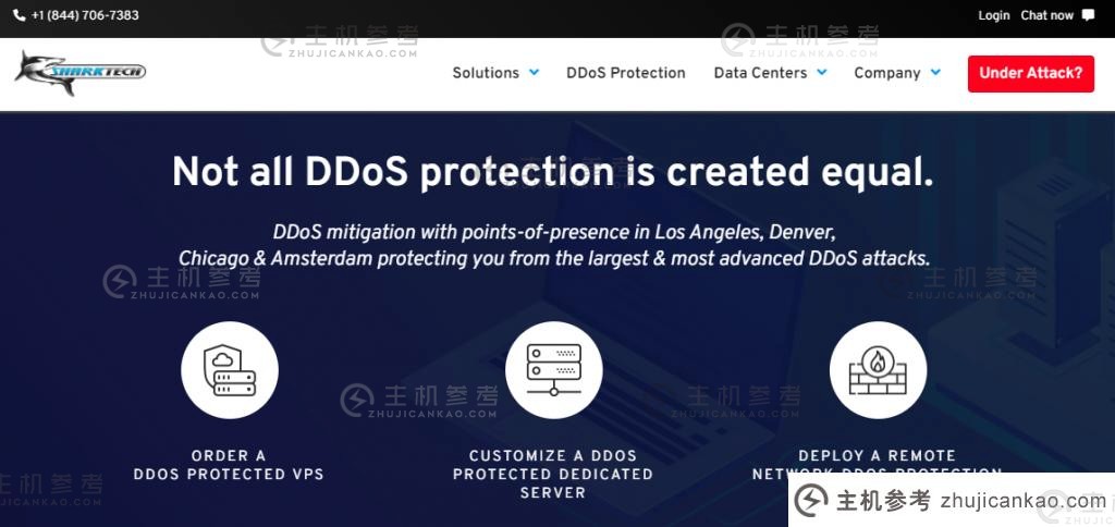 Sharktech的高防御VPS起价为每年29.7美元,位于洛杉矶/拉斯维加斯/芝加哥/丹佛/荷兰的机房内。_主机参考
