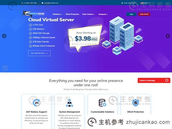 Sharktech鲨鱼机房:高防VPS降价+50%年付29.7美元/年,10Gbps无限流服务器399美元/月2 *黄金6148/128G/2T NVMe/洛杉机等机房。_主机参考