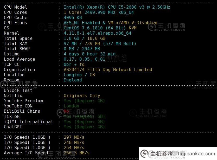 刘丽云呢？    六六云英国伦敦机房VPS评测分享，英国本土IP，支持解锁tiktok和chatgpt_主机参考