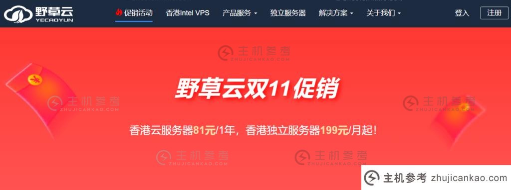 椰草云双11活动：香港云服务器81元/年，香港实体服务器199元/月（香港云服务商）_主机参考